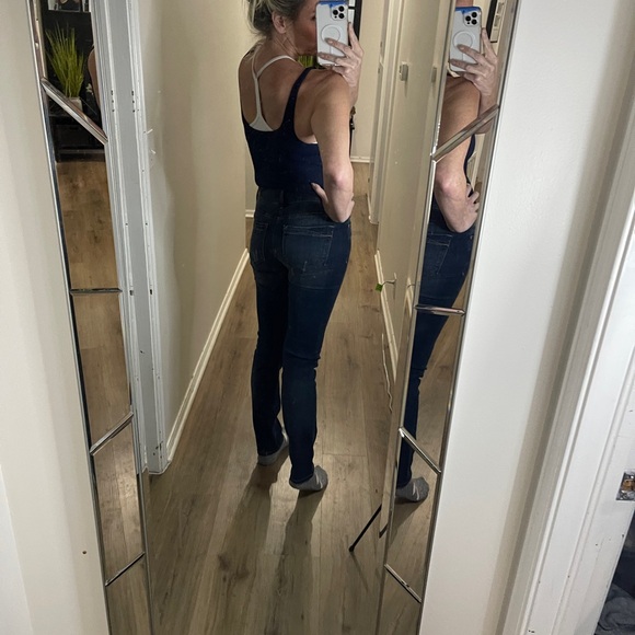 NWT EXPRESS Women's Dark Blue Denim Jeans in size 4 R - Picture 7 of 8